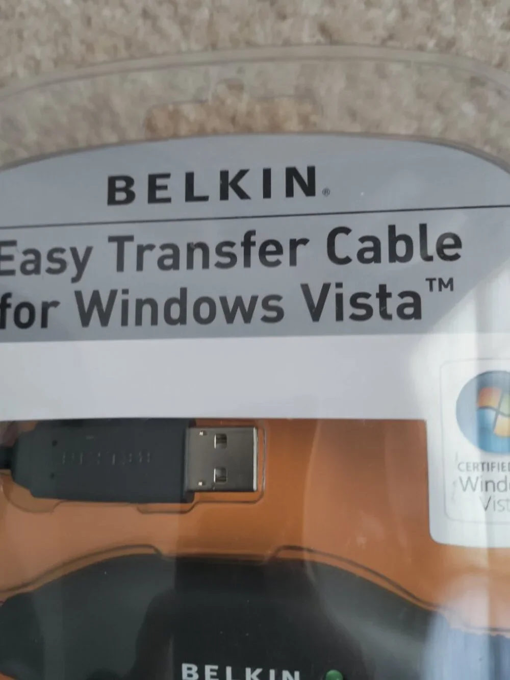 New Belkin Easy Data Transfer Cable for Windows Vista 8 ft F5U258